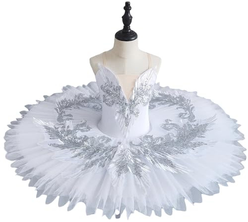 Balett Tutu Flickor Platter Pannkaks Tutu Ballerina Festklänning Vuxna Kvinnor Flickor Balett Dansdräkt Elegant Lyrisk (130cm)