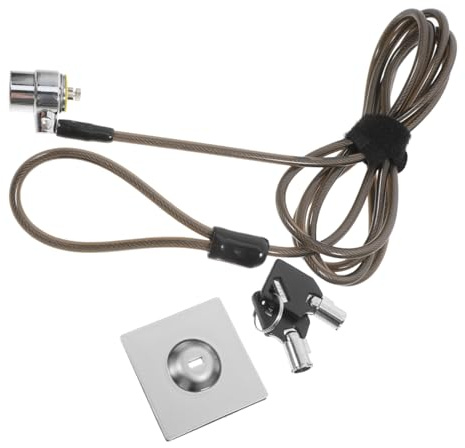 FONDOTIN Candado de 1.9 Metros Cable de Acero Inoxidable para Portátil con Aleación de Zinc Resistente y Múltiples Capas, Adecuado para Seguridad en Casa y Dormitorio