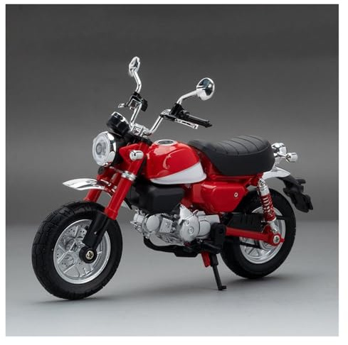1:12 För Monkey Motorcykelmodell I Pressgjuten Form Presentkollektion För Pojkvän Motorcykelsamling(Röd)