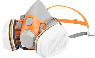 AirGuard Pro® Atemschutzmaske Halbmaske-Set wiederwervendbar mit Partikelfilter – Gasmaske, Staubfilter, Staubnaske – EN 140 & EN 143 – Schutz vor Feinstaub, Aerosolen, Gase, Dämpfe & Partikeln