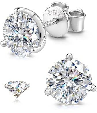 SLLAISS Boucles d'Oreilles Moissanite Argent 925 Femme Hypoallergéniques