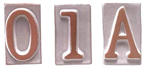 6 BL Di BL NUMERO CIVICO IN TERRACOTTA 3 CM.8,5H