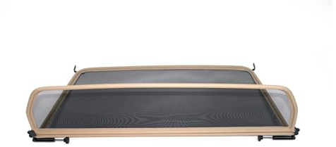 Tief-Tech Windschott für VW EOS (2006-2011) - Klappbar - mit Schnellverschluss - Beige | Windabweiser | Windblocker | Wind Deflector