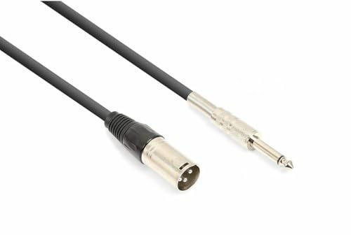 Vonyx Mikrofonkabel Signalkabel XLR (m) - 6,3 mm Klinke - 1,5 Meter