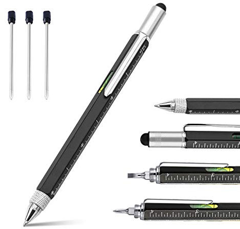 Ainkedin Geschenke für Männer,Vatertagsgeschenk für Papa,6 IN 1 Multitool Kugelschreiber,Gadgets für Männer Geschenke für Papa Geschenk Vatertag, Geburtstagsgeschenk für Männer,Weihnachtsgeschenke