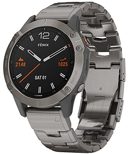 Garmin Fenix 6 Saphir Smartwatch Grau/Titan 010-02158-23
