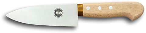 DUE BUOI Coltello 841/14L - con Manico in Legno E GHIERA in Ottone con Lama Lunga MM 140 E Larga MM 45