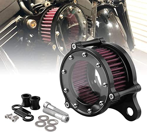Sporacingrts Motorcycle Air Filter CNC Black Air Cleaner Intake Filter Compatible with Sportster Police XL883P