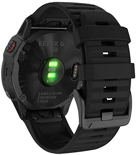 YOOSIDE Silikon Armband für Garmin Instinct 3 45mm / epix Pro 47mm / Fenix 8 47mm/ Fenix 7/6 / 5, QuickFit Soft Sport Wasserdicht Hypoallergenes Uhrenarmband für Instinct 2, Forerunner 955