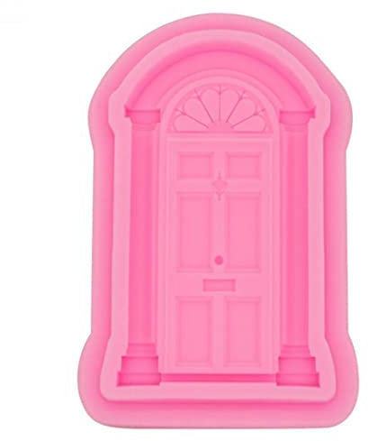 TOSSPER Silicone Door Window Mold House Baking Mold Frame Cakes Border Pattern Mold for Fondant Pudding Soap Sugarcraft Candy Cake Decoration