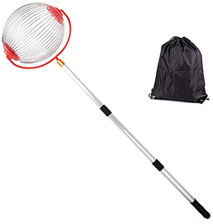 LAFANDE Nut Gatherer | Fruit Collector Walnut Picker - Adjustable Length Metal Nut Gatherer Rolling Fruit Picker, Lightweight Outdoor Manual Tools Picker Collector Golf Balls, and Small Objects