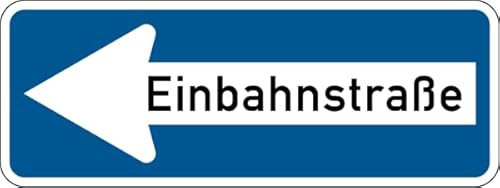 Dreifke® Verkehrszeichen - Einbahnstraße linksweisend, Zeichen 220 | Alu 2 mm, RA2 | 800x300 mm