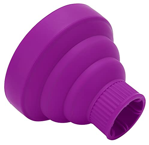 Hair Diffuser, Hair Dryer Diffusers Collapsible Hair Dryer Diffuser Portable Travel Folding Hair Blow Dryer Diffuser for Curly and Wavy Hair Dryer Attachment for Women Man (Purple)