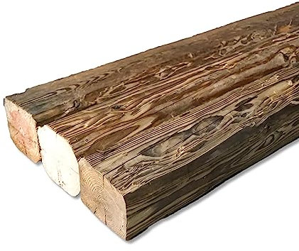 MyTimber® Altholzbalken | Echtholz Zierbalken aus Fichte | 12 x 12 cm 100cm - 200cm lang (150cm)