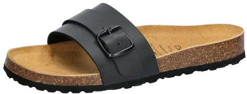 Lico Damen Bioline Solveig Pantoletten, Schwarz, 36 EU