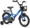 Glerc Bubble 16 Zoll Kinderfahrrad für 5 6 7 8 Jahre alte Jungen und Mädchen mit Korbstabilisatoren und Gepäckträger, Blau