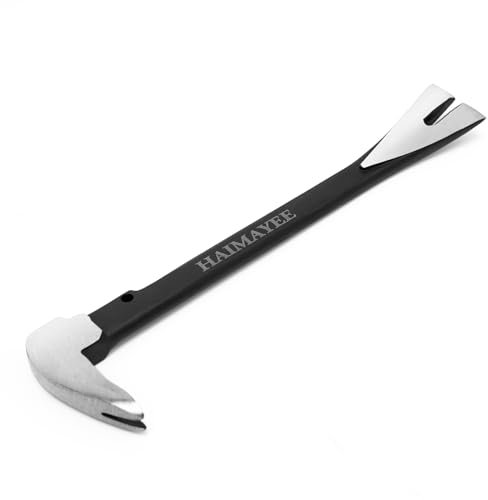 HAIMAYEE Piede di Porco in Ferro per Chiodi di Precisione,Scanalature Chiodi,Raschietto Scalpello,Acciaio al Carbonio Forgiato 250mm Resistente Alla Flessione