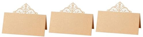 STOBOK 150stücke Hochzeit Tischkarten Gold Elegante Platzkarten Für Hochzeiten Partys Und Feiern Hochwertige Tischdekoration Mit Hohlem Blumenmuster Für Namensschilder Und