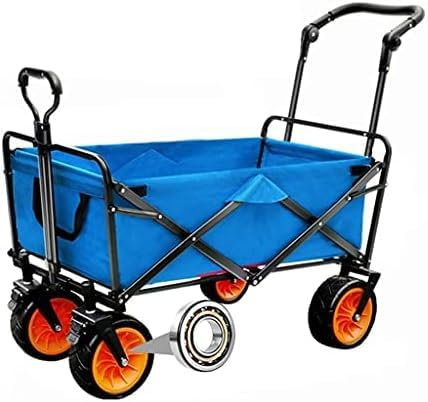 Klappbarer Gartenwagen für den Außenbereich,Faltbarer Gartenwagen,tragbarer Transportwagen für den Außenbereich und Verstellbarer Griff,Tragkraft 80 kg