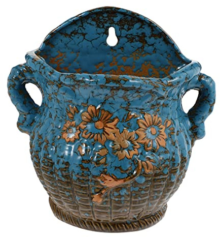 ANDRESLAD Vaso da Fiori Succulento Sospeso in Ceramica Foro da Parete, Piccolo Vaso per Piante Grasse Creativo, Fioriera da Giardinaggio Decorativa per Interni e Spazi Verticali