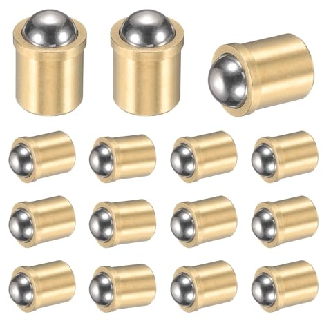 sourcing map 15 stantuffi a sfera in acciaio inossidabile 304, diametro 5 mm. Chiusura a sfera liscia a spinta a molla, posizionamento di precisione, forza terminale 30N, per dispositivi meccanici,