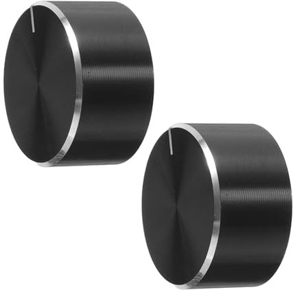 Mikikit 2pcs Dimmer Light Switch Knob Replacement Black Slider Knob for Dimmer Switch Volume Control for Electric Guitar Parts