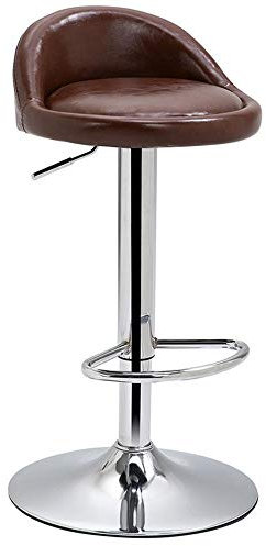 ASerZenith Barhocker Barhocker Hoher Hocker Hebebarer Drehbarer Hausbarstuhl Moderne Einfachheit Metallrahmen Küchenbar Tragkraft 150kg Höhenverstellbar 72-92cm Barhocker Stühle(Brown)