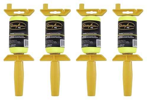 Stringliner 25165 Pro Mason’s Line Reels – 1/4 Lb. 250′. Stringliner® PRO Braided FL Yellow 250'. (4 Pack)