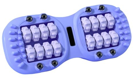 Fotmassagerulle Portabel Dubbel Massagerulle | Hjälper Mot Obekväm Muskelsmärta för Ben Arm Män Kvinnor Kontor Daglig Resa Återhämtning