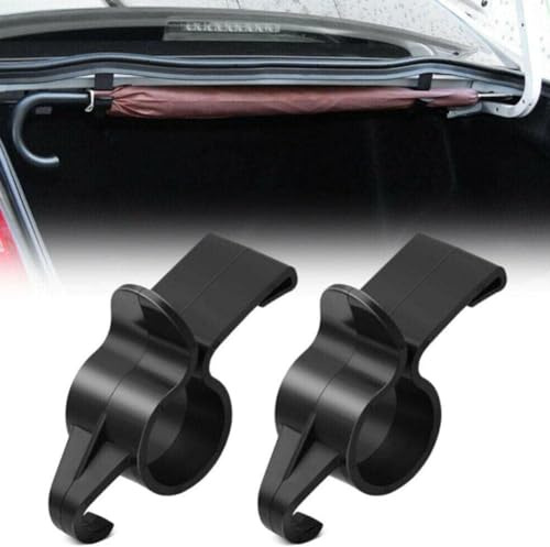 2Pcs Car Umbrella Holders - Universal Anti-Slip Back Seat Hooks with Quick-Release Design, Waterproof Trunk Organizer for SUVs, Sedans and Trucks (Tool-Free Installation)