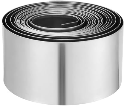 Teodute 10m Corteccia per Giardino, Flessibile Bordura per Aiuola, 15cm Altezza Bordo per Aiuole, Bordura per Giardino per Scale Prato Sentiero (1 Paio Guanti Montaggio Inclusi)