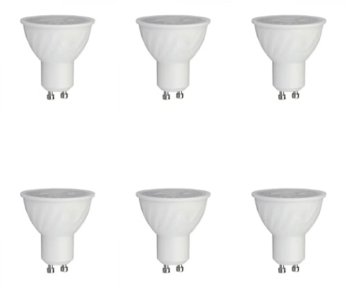A2ZWORLD 6 Pezzo Lampadina LED GU10 Dimmerabile, 220V 6W Bianco Caldo 3000K 38°, Taglio Di Fase, AC Dimmer, Luce Angolo Stretto Con Lente