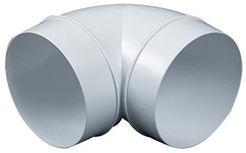 Rohrbogen 90 Grad 125 mm Rundrohr Bogen Lüftungsschlauch Verbinder Adapter Kupplung KO125-23