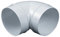KO125-23 - Codo de tubo de conducto de 90 grados, 125 mm, redondo, curvado, conector de manguera de ventilación, acoplador adaptador