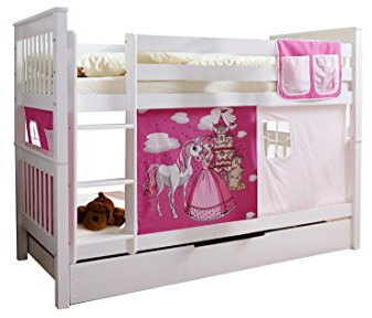 Etagenbett Doppelbett Stockbett Sammy teilbar Kiefer massiv Weiss
