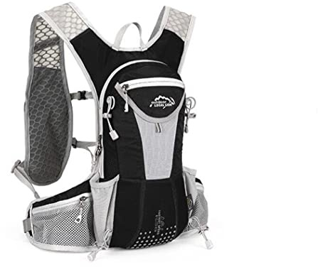 Happy-yoyo 5L Mountainbike-Rucksack, wasserdichte Tasche, Fahrradrucksack, leicht, Outdoor-Sport, MTB Reit-Rucksack, Trinkrucksack, kompatibel für Wandern, Laufen, Black+Gray