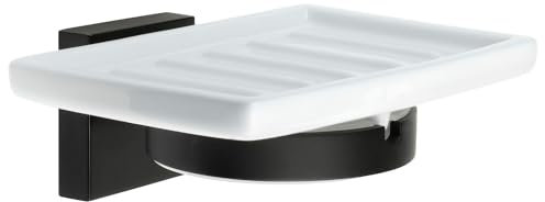 SMEDBO HOUSE Seifenschale Seifenablage Wand-Seifen-Halter schwarz Porzellan RB342P