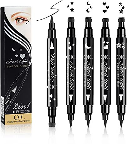 Dsaren Eyeliner Wasserfest Schwarz Liquid Eyeliner Stempel Tattoo Wischfest Langlebiger Eylinerstift Makeup Tool