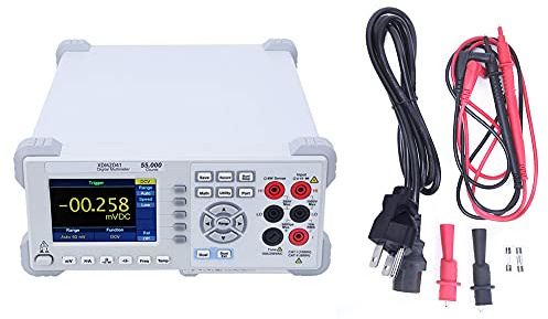 XDM2041 Digital Multimeter AC DC Current Voltage Capacitance Bench Type Multimeter 3.7in Screen True RMS 55000 Counts Two Line Display Desktop Type Multimeters (US Plug 100-240V)