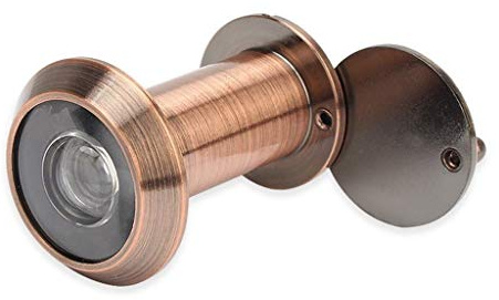ARCH Red Bronze Feiner Faden Design-Zuschauer Guckloch Mit Anti-lugt Rückseitige Abdeckung, Türspion 200-Grad-Weitwinkel for Villa Haus Büro Wohnung Home Security (Color : Red Bronze)