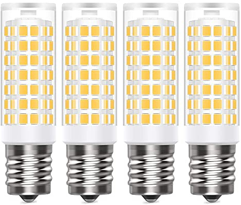 E17 8206232A Range Microwave Light Bulb WPA3073101 5304461116 Replacement Part by LAOYEHAOHE - Compatible for Whirlpool & LG & Kenmore &GE & Maytag for Microwave, Stove Hood (7W-4Pack, Daylight White)