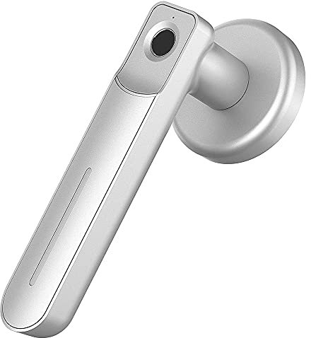Fingerabdruck Türschloss Haustür, Elektronisches Türschloss Fingerprint Smart Türschloss Bluetooth Steuerung Schlüsselloser Türgriff Türschloss Fingerprint Lock für Haustür Büro, USB Aufladung