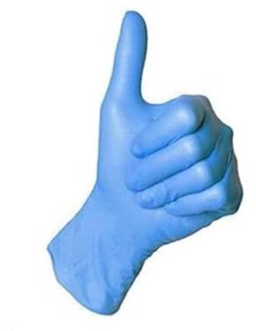 Gen X Nitrile Examination Gloves powder free, finger textured, medium - 100 gloves per box (medium, blue)