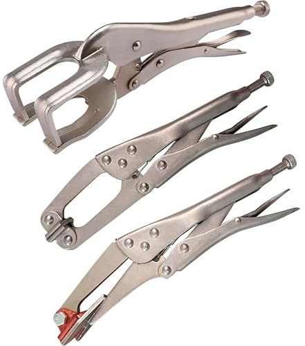 Klutch 3-Pc. Spot Welding Clamp Set - 10in. Plug Weld Plier, 10in. Locking Plier and 10in. Claw Welding Clamp