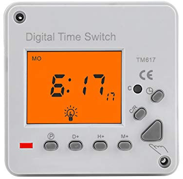 zeitschaltuhr aufputz 230v,Aufputz Zeitschaltuhr,Smart Timer Digitaler Timer Elektrisches Programmierbares Intelligent Steuerschalter Timer Mit Hintergrundbeleuchtung Anzeige (220 V)