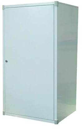 Copricaldaia da esterno 80 x 48 x 30 cm in metallo colore bianco con serratura a chiave 111935