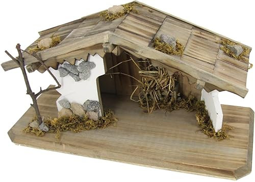 FADEDA Establo Inzell/Altura: 21 cm/pintado a mano/detallados figuras de belén - Navidad decoración de mesa de pesebre Accesorios