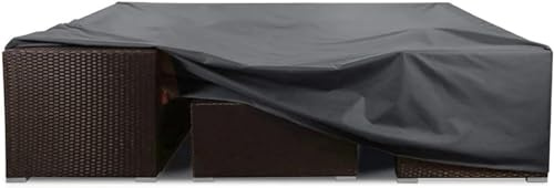 YoungBee Housse de protection pour meubles de jardin, imperméable, anti-UV, pour tables de jardin, meubles de terrasse, protection contre la pluie et la poussière, charge lourde, tissu Oxford 420D