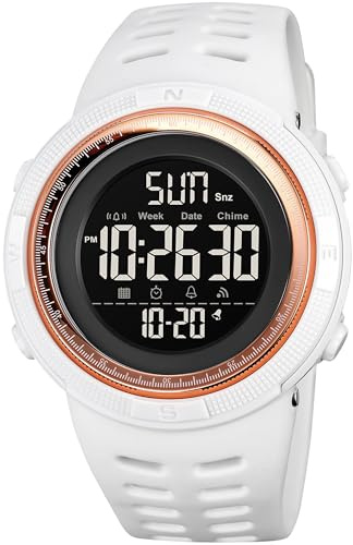 findtime Armbanduhr Herren Digital Uhr Senioren Große Zahlen 50M Wasserdicht Militär Uhr Digital Sportuhr Camouflage Herrenuhr mit Wecker Coutdown Datum 12/24H LED Armbanduhren Männer