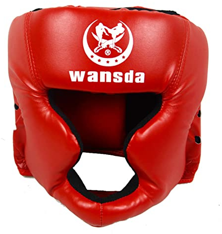 Arrovarp Casques De Boxe, Casque De Boxe MMA Entraînement, Casque De Boxe pour Enfant Adulte, Casque Boxe pour MMA Sparring, Casque De Boxe en Cuir Synthétique pour Boxe Muay Thai